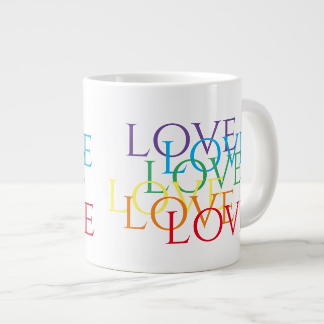 Grande Tasse RAINBOVE LOVE Big White Mug (Devant droit)