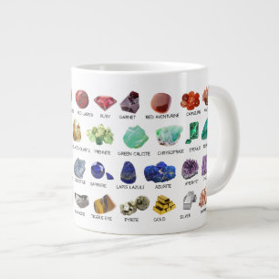 Grande Tasse Rainbow Gems Crystal Collection Chart Guide 20oz