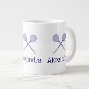 Grande Tasse Raquettes de squash croisées bleues