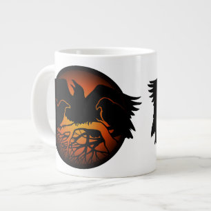 Grande Tasse Raven Art Mug Wild Bird Café Mug Raven Cup