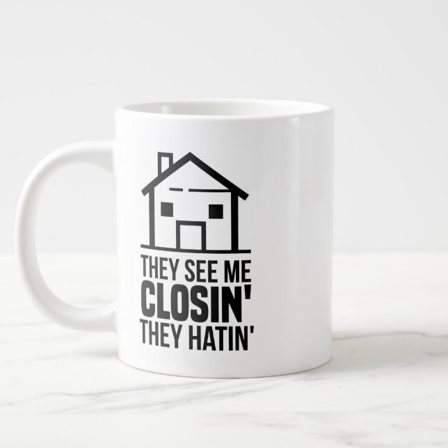 Grande Tasse Realtor Ils Me Voient Fermer Agent Immobilier (Gauche)