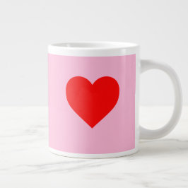 Grande Tasse Red Heart Beat Pastel Rose