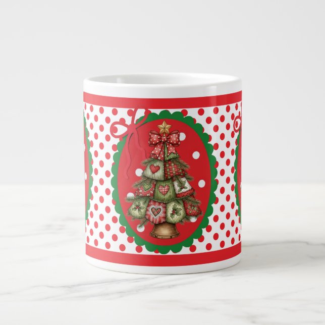 Grande Tasse Red Polka Dots Mug (Devant)