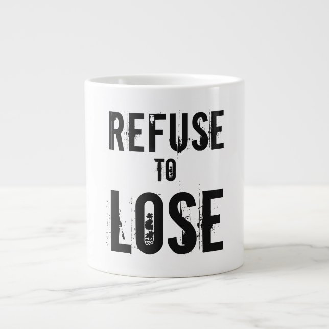 Grande Tasse Refuser de perdre le crâne (Devant)