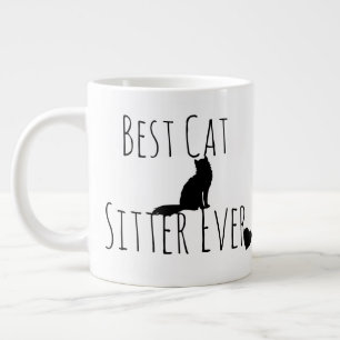 Grande Tasse Remerciement Typographie Garde de Chat Merci