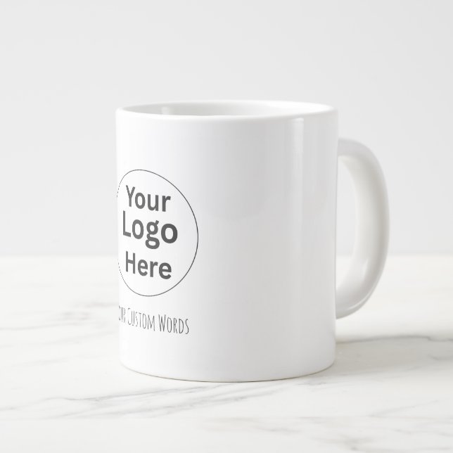 Grande Tasse Remplacez votre logo et votre texte  (Devant droit)