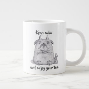 Grande Tasse Restez calme et profitez de votre thé/ Personnali