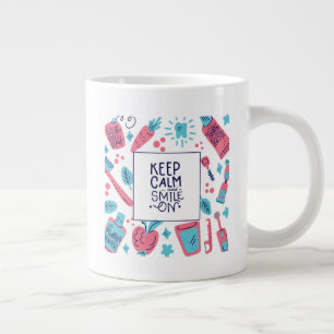 Grande Tasse Restez Calme Et Souriez  Mot mou