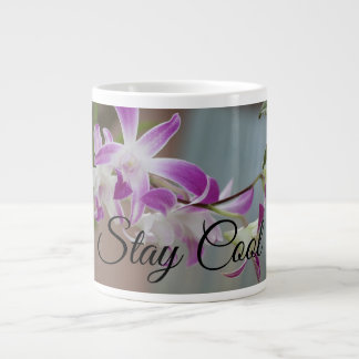 Grande Tasse Restez Cool Orchidées Design Mug
