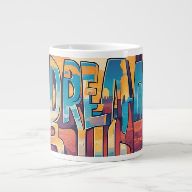 Grande Tasse Restez inspiré - Motivation et mise à niveau (Devant)
