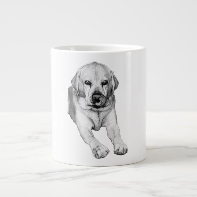 Grande Tasse Resting Lab with holiday calm (Devant)