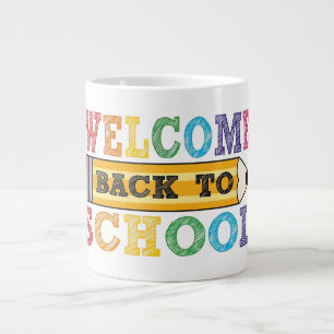 Grande Tasse Retour à l'école – Illustration de crayon
