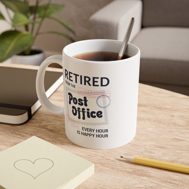 Grande Tasse Retraite des travailleurs de la poste Mailman Funn (Postal Worker Retirement Gift Jumbo White Coffee Mug)