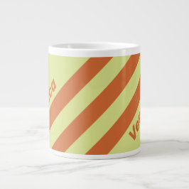 Grande Tasse Retro Desert Cactus Three Stripes with Name