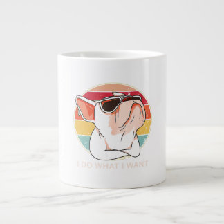 Grande Tasse Retro Faire Ce Que Je Veux Français Bulldog Funny