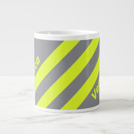 Grande Tasse Retro HI VIS Three Stripes with Name