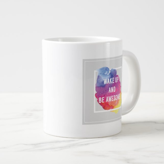 Grande Tasse Réveillez-Vous Et Soyez Super ! (Devant droit)