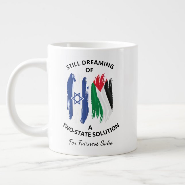 Grande Tasse Rêver Toujours D'Une Solution À Deux États (Gauche)