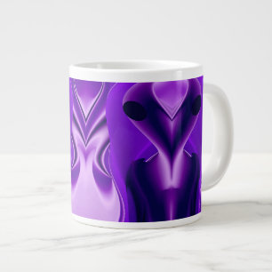 Grande Tasse Rêves arc-en-ciel violet 3D, Alien