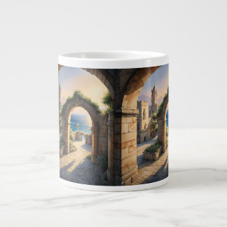 Grande Tasse Rhodes Reverie : Charme de l'Arche du coucher du s