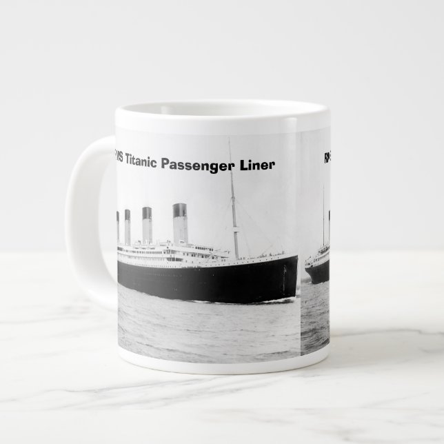 Grande Tasse RMS Titanic Passenger Liner Jumbo Mug (Devant gauche)