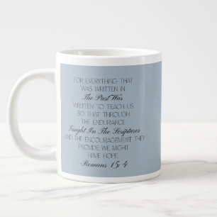 Grande Tasse Romains 15:4 Mug verset biblique Espoir