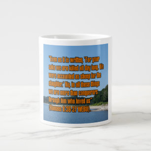 Grande Tasse Romains 8:36-37 WEBU Mug
