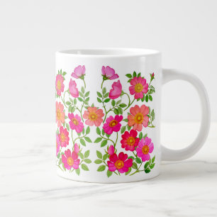 Grande Tasse Rose floral brun