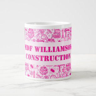 Grande Tasse rose girly moderne Architectural Blueprint