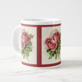 Grande Tasse Roses d'antiquités vintages