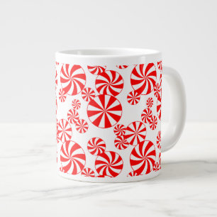 Grande Tasse Rouge blanc Peppermenthe Motif Jumbo Mug