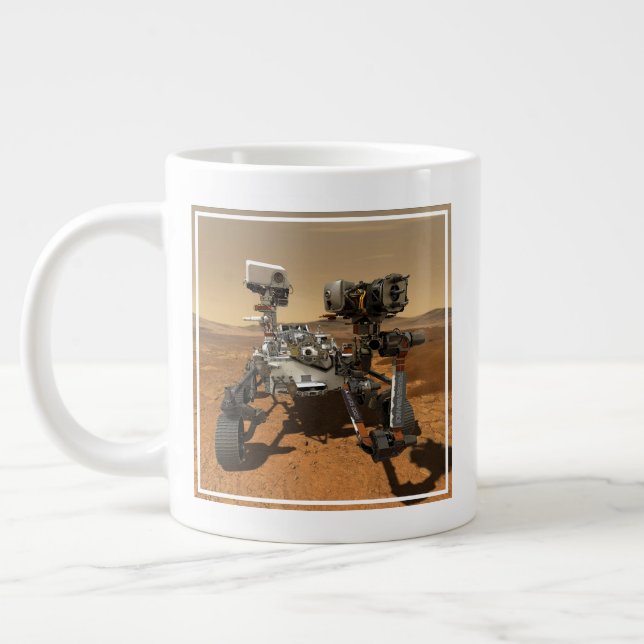 Grande Tasse Rover De La Persévérance Qui Fonctionne Sur La Sur (Gauche)