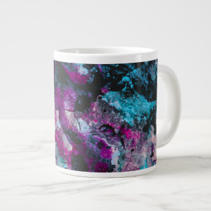 Grande Tasse Ruby et Sapphire Crystal Geode Abstrait