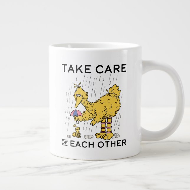 Grande Tasse Rue Sésame | Big Bird Prenez soin de vous (Droite)