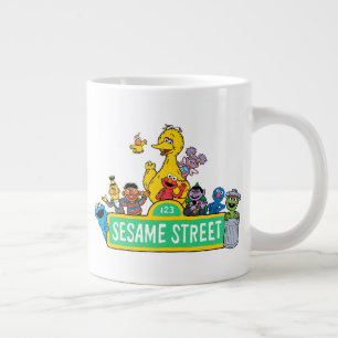 Grande Tasse Rue Sésame Couleur complète avec Pals