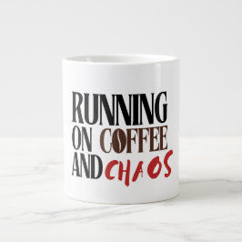 Grande Tasse Running on Coffee & Chaos – Funny Workday Classic