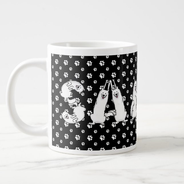 Grande Tasse Sammy épelée dans des lettres de Chien Samoyé (Gauche)