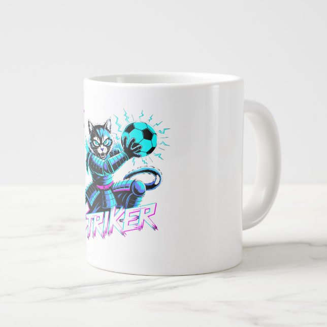 Grande Tasse Samurai Cat Striker Mug - For Soccer Fans (Devant droit)