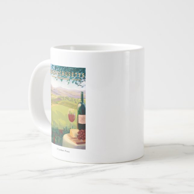 Grande Tasse Scène de pays de MassachusettsWine (Devant gauche)