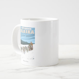 Grande Tasse Scène de traîneau à chiens - Ketchikan, Alaska