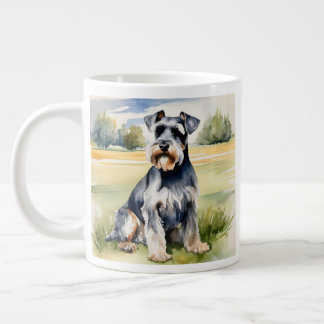 Grande Tasse Schnauzer miniature Aquarelle - Art Chien Imprimer
