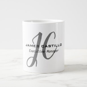 Grande Tasse Script de calligraphie Monogramme moderne professi