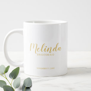 Grande Tasse Script moderne Présentatrice personnalisée Café Mu