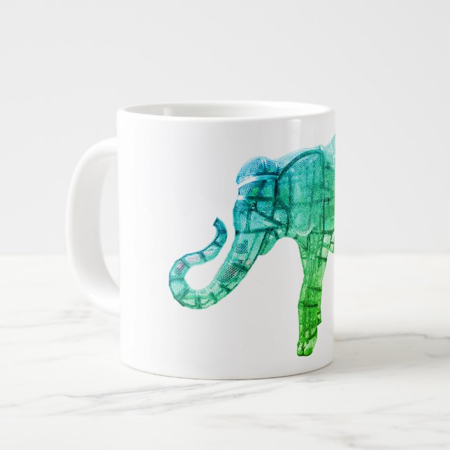 Grande Tasse  Sculpture d'éléphant 20oz Mug de café géant (Devant gauche)