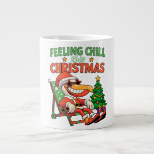Grande Tasse Se sentir détendu ce Noël Pélican Retro Fêtes