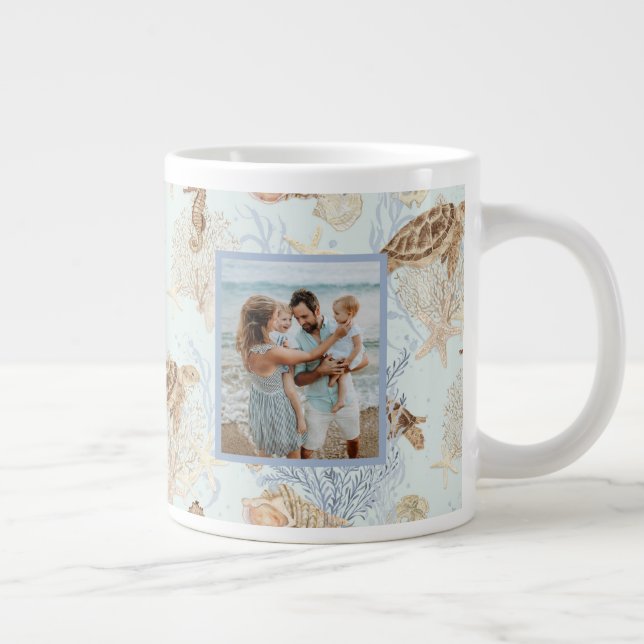 Grande Tasse Sea Turtle Beach Blue Best Nana Photo Fête des mèr (Droite)