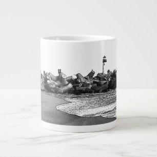 Grande Tasse Seabright Beach, Père Noël Cruz 20 oz Jumbo Mug