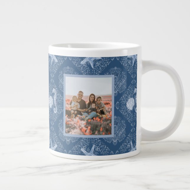 Grande Tasse Seahorse Beach Marine Meilleur Nana Photo Fête des (Droite)