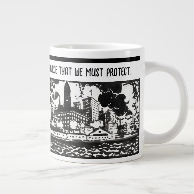 Grande Tasse Sensibilisation à la pollution de l'air Cadeaux mo (Droite)