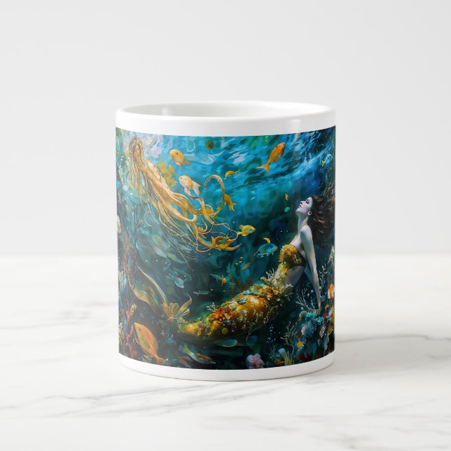 Grande Tasse "Seraphina" - Belle Sirène Mystique (Devant)